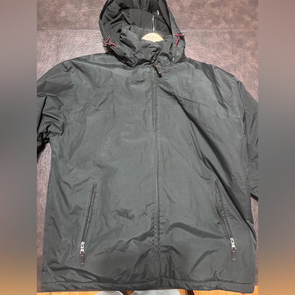 J. Whistler Men's Black insulated hooded coat